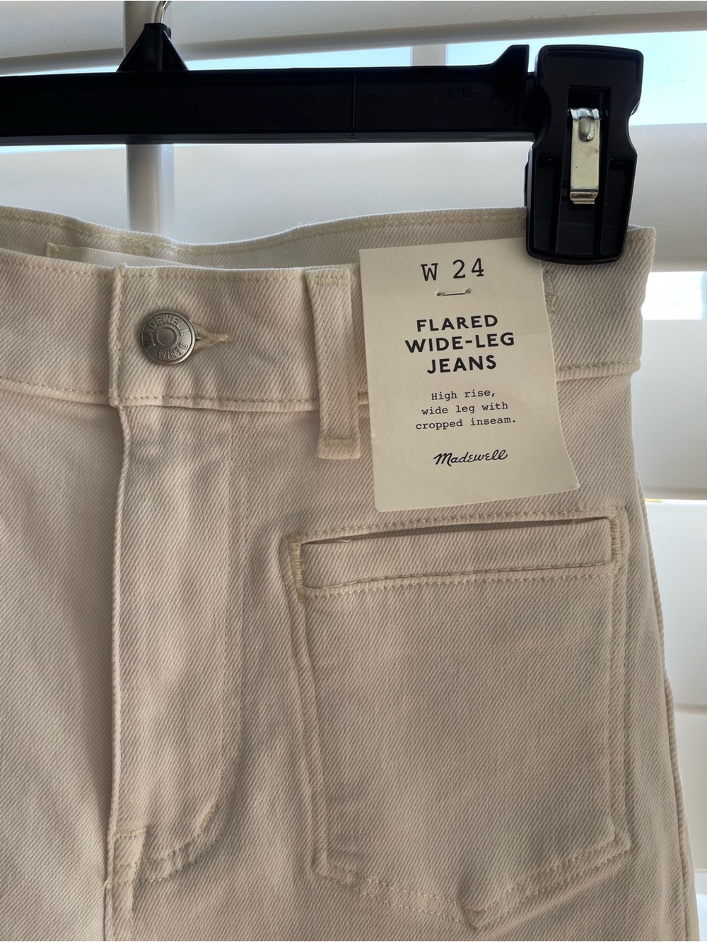 Madewell White High-Rise Wide-Leg Jeans